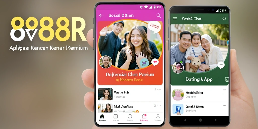 Tampilan antarmuka aplikasi Dating App yang modern dan menarik.