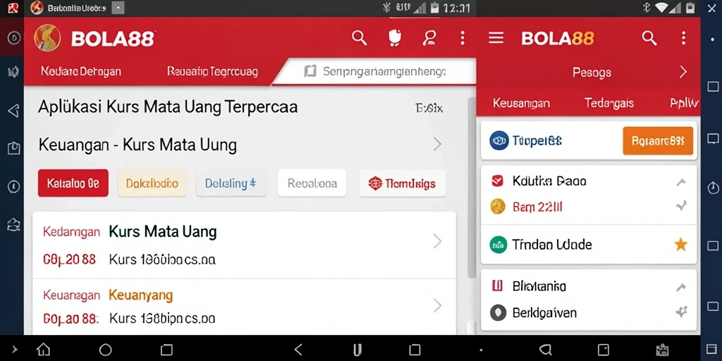 Antarmuka BOLA88 menampilkan kurs mata uang secara jelas dan informatif.