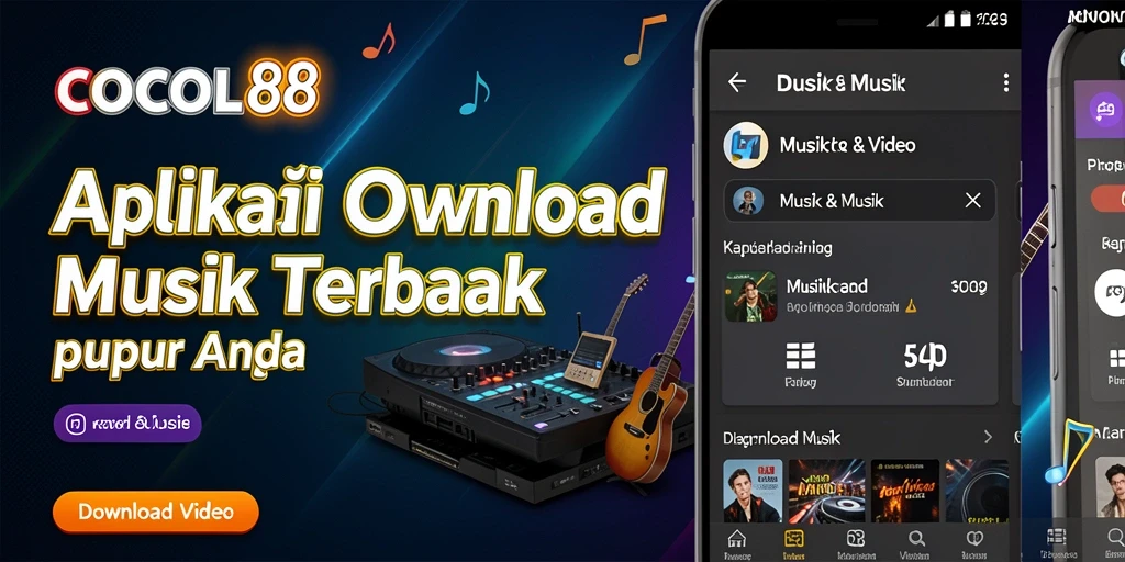 Tampilan antarmuka COCOL88 yang intuitif untuk Download Musik.
