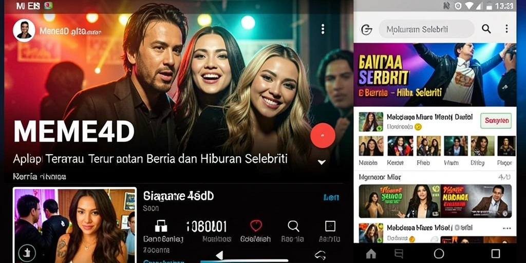 Tampilan antarmuka pengguna aplikasi MEME4D yang menarik dan interaktif.
