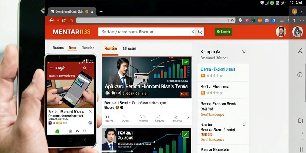 Antarmuka user-friendly MENTARI138 menampilkan berita ekonomi secara menarik.