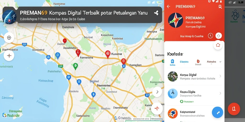 Tampilan antarmuka utama PREMAN69 sebagai Kompas Digital.