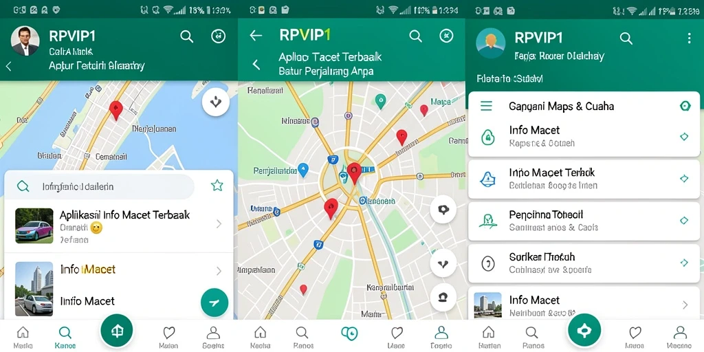 Tampilan antarmuka RPVIP1 yang menampilkan informasi kemacetan terkini.