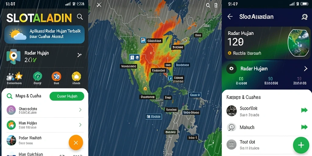 Tampilan antarmuka utama SLOTALADIN untuk pemantauan Radar Hujan.